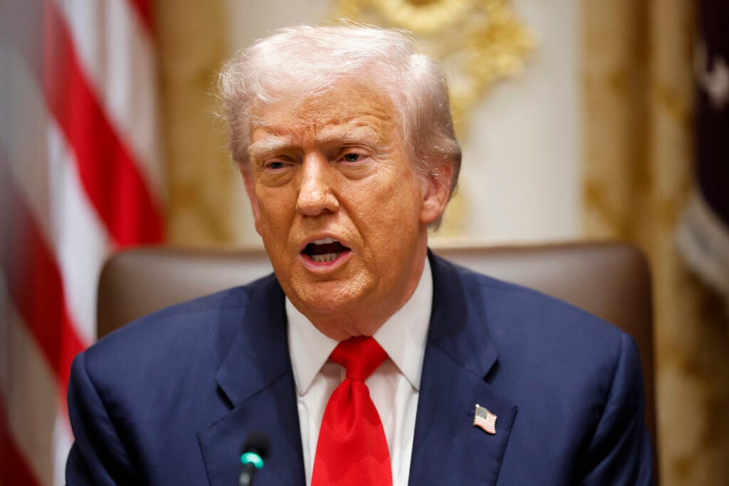 Donald Trump el 14 de octubre de 2025.
