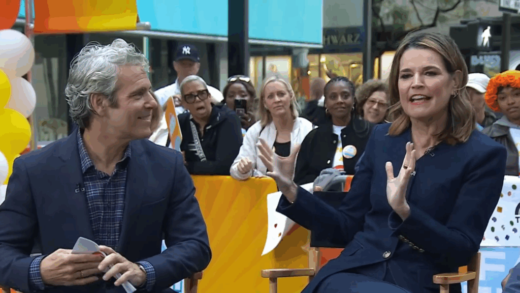 Andy Cohen and Savannah Guthrie.