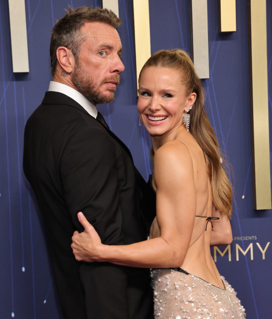 Dax Shepard and Kristen Bell in 2025 at the Emmy Awards.