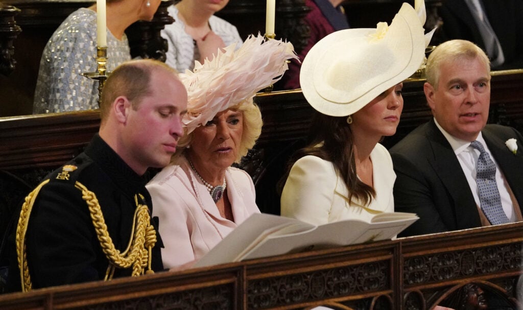 Prince William, Camilla, Kate Middleton, and Prince Andrew in 2018.