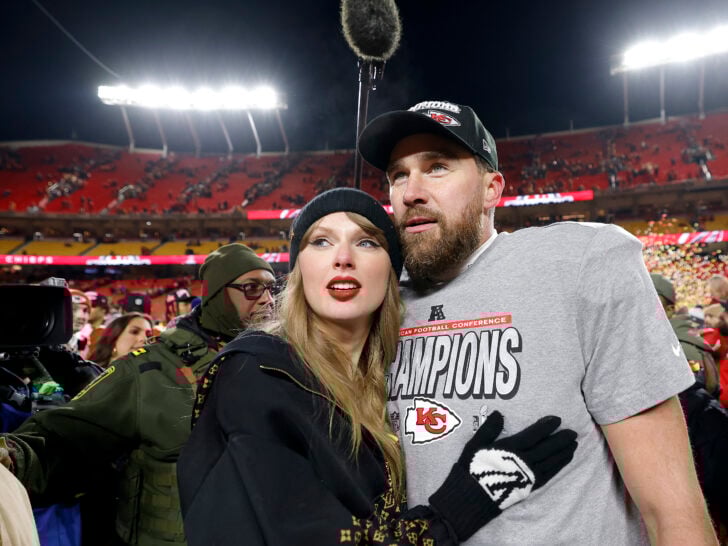 Taylor Swift and Travis Kelce in January 2025.