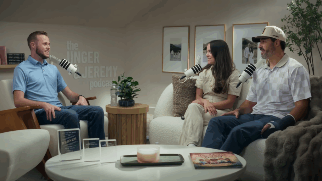 Jackson Duggar, Jinger Duggar, and Jeremy Vuolo in October 2025.