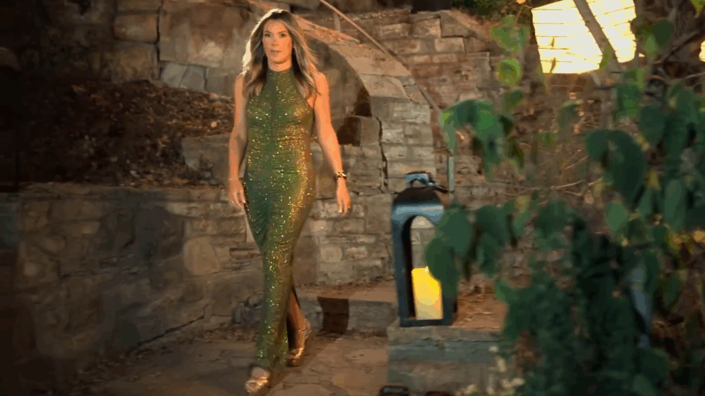 Megan Walerius walks up for a promo.