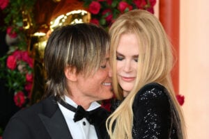 Australian-US musician Keith Urban and his wife US-Australian actress Nicole Kidman attend the 95th Annual Academy Awards at the Dolby Theatre in Hollywood, California on March 12, 2023.