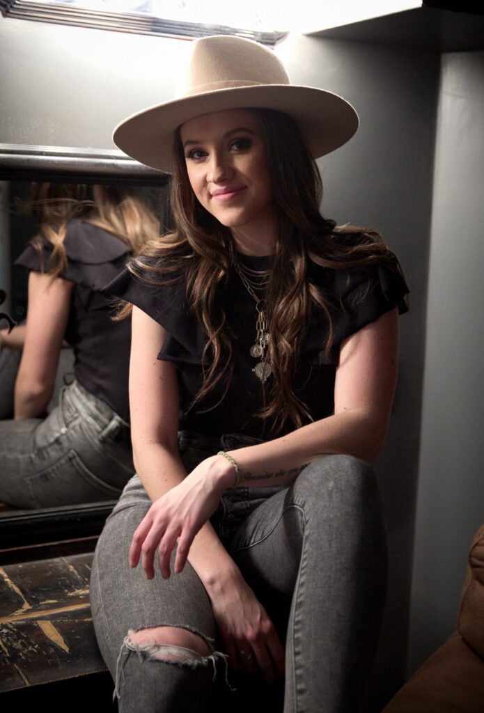 Singer & songwriter Maggie Baugh is seen backstage at 3rd & Lindsley on February 02, 2022 in Nashville, Tennessee.