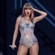 American singer and songwriter Taylor Swift performs on stage as part of her Eras Tour in Lisbon on May 24, 2024.