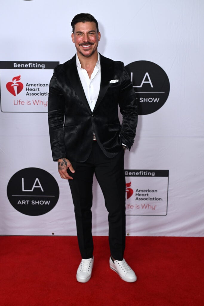 Jax Taylor attends the LA art show opening night premiere party hosted by Jenna Dewan at Los Angeles Convention Center on February 19, 2025 in Los Angeles, California. 