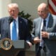 U.S. President Donald Trump speaks alongside Dr. Phil McGraw during a National Day of Prayer event in the Rose Garden at the White House on May 1, 2025 in Washington, DC.