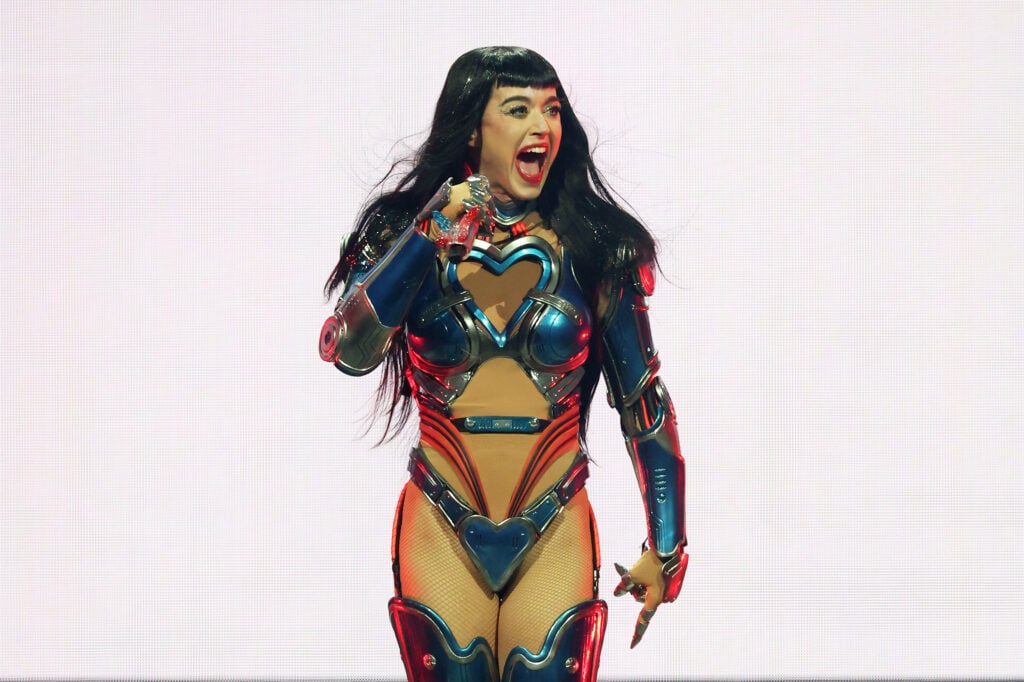 Katy Perry performs at the Kia Forum on July 15, 2025 in Inglewood, California.