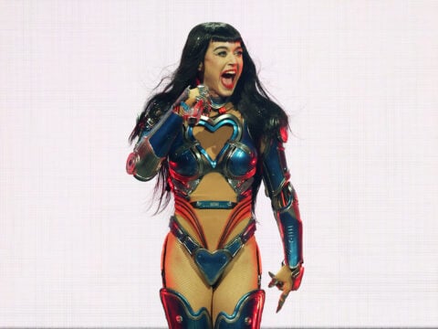 Katy Perry performs at the Kia Forum on July 15, 2025 in Inglewood, California.