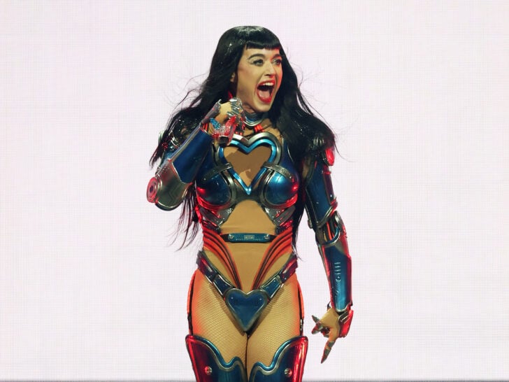 Katy Perry performs at the Kia Forum on July 15, 2025 in Inglewood, California.
