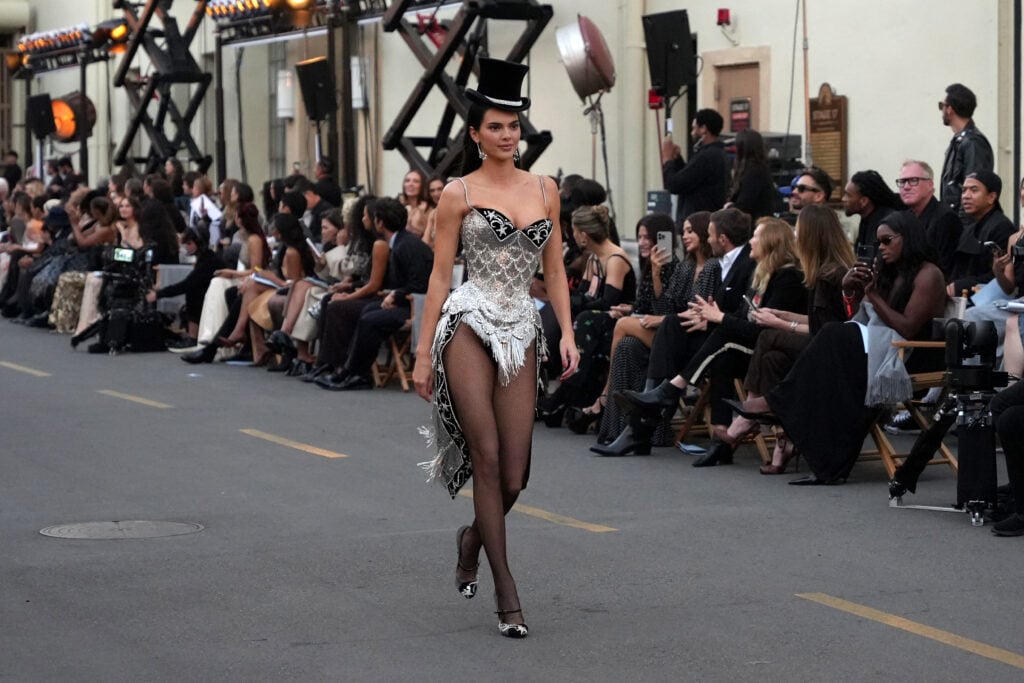 Kendall Jenner walks the runway during Vogue World: Hollywood 2025 at Paramount Studios on October 26, 2025 in Los Angeles, California.  