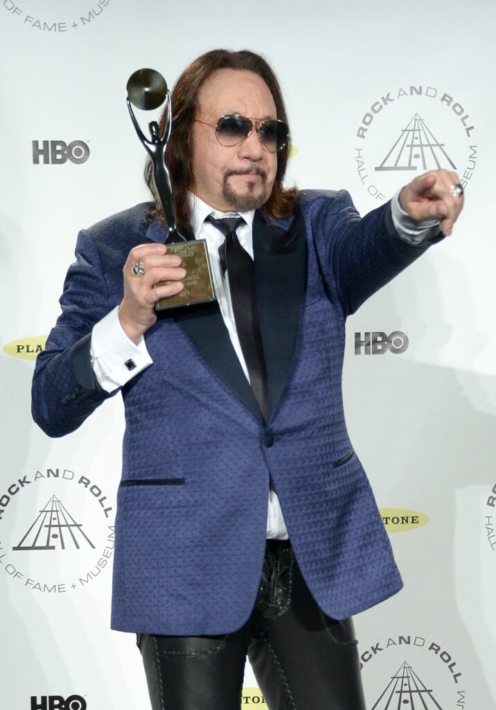 Inductee Ace Frehley of KISS attends the 29th Annual Rock And Roll Hall Of Fame Induction Ceremony at Barclays Center of Brooklyn on April 10, 2014 in New York City.