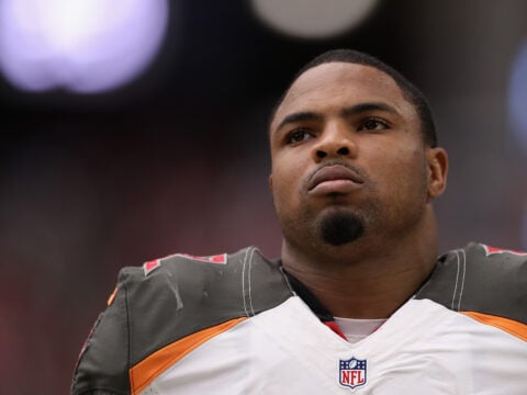 Running back Doug Martin #22 of the Tampa Bay Buccaneers on the sidelines during the NFL game against the Arizona Cardinals at the University of Phoenix Stadium on September 18, 2016 in Glendale, Arizona.