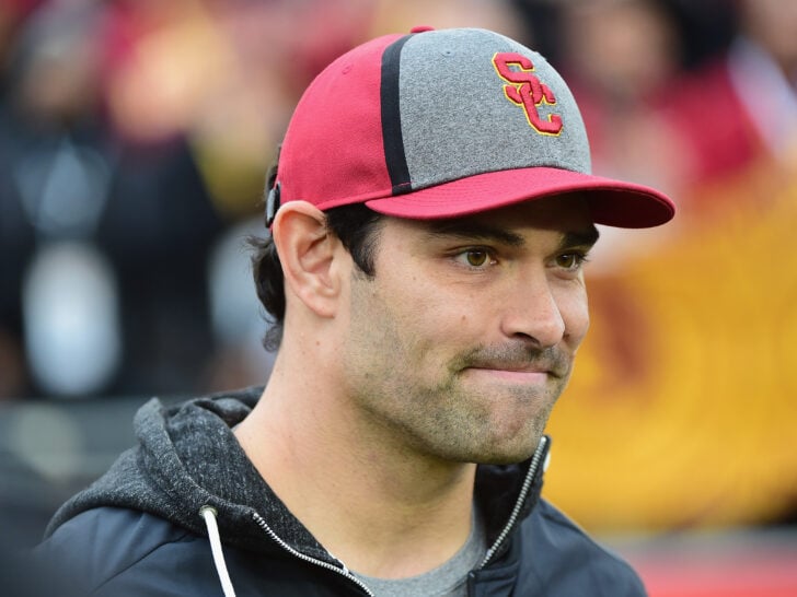 Quarterback Mark Sanchez #6 of the Dallas Cowboys attends the 2017 Rose Bowl Game presented by Northwestern Mutual between the USC Trojans and the Penn State Nittany Lions at the Rose Bowl on January 2, 2017 in Pasadena, California.