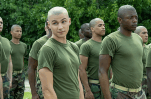A screenshot from the new Netflix series 'Boots.'