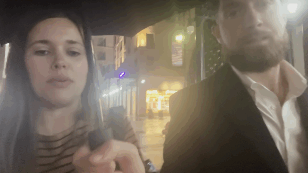 Jessa Duggar and Ben Seewald out at night.