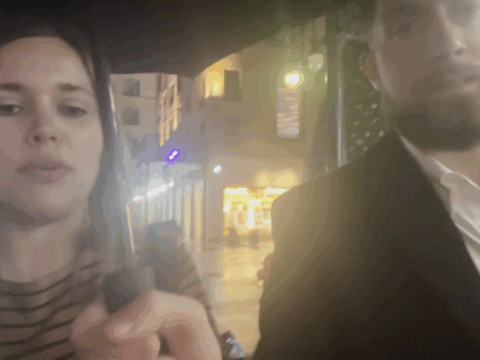 Jessa Duggar and Ben Seewald out at night.