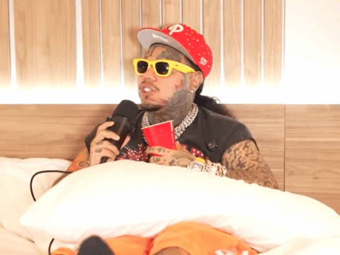 Tekashi 6ix9ine on a podcast.