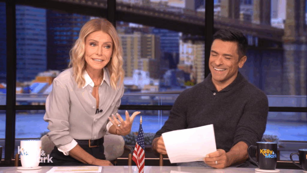 Mark Consuelos and wife Kelly Ripa.