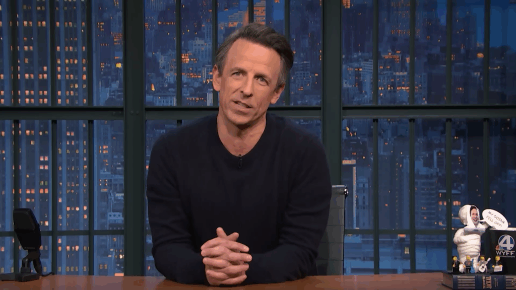 Seth Meyers na quinta-feira, 13 de novembro de 2025.