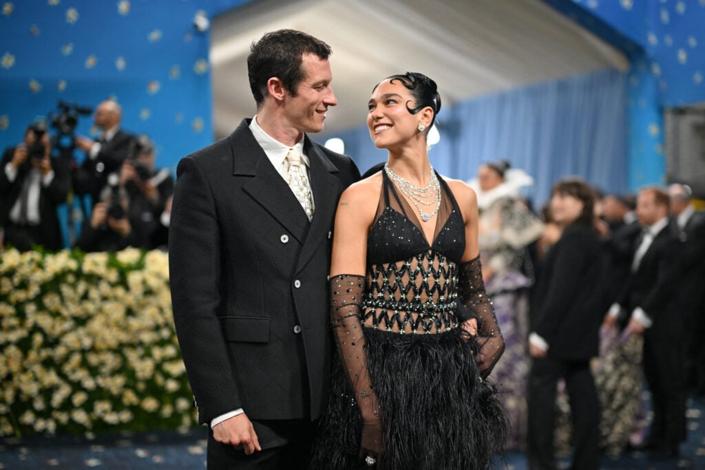 Dua Lipa and Callum Turner at the 2025 Met Gala.