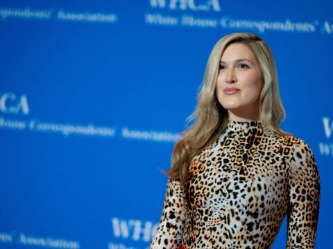 Reporter Olivia Nuzzi arrives for the White House Correspondents' Association dinner at the Washington Hilton in Washington, DC, April 29, 2023.
