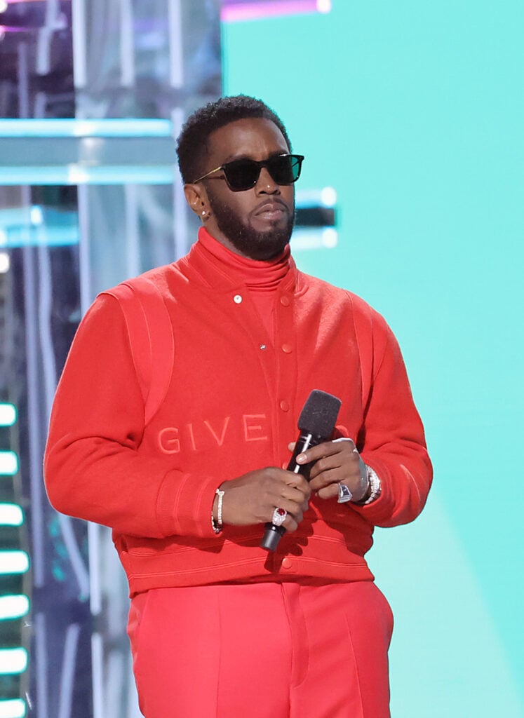 Host Sean 'Diddy' Combs speaks onstage during the 2022 Billboard Music Awards at MGM Grand Garden Arena on May 15, 2022 in Las Vegas, Nevada.