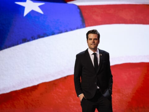 U.S. Rep. Matt Gaetz (R-FL) is seen on the second day of the Republican National Convention at the Fiserv Forum on July 16, 2024 in Milwaukee, Wisconsin.