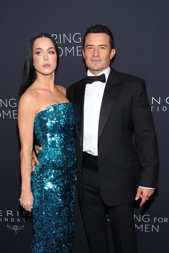 Katy Perry and Orlando Bloom attend the 2024 Kering for Women dinner at The Pool on September 09, 2024 in New York City. 