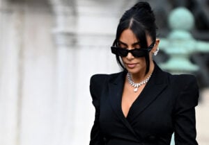 Kim Kardashian leaves the Assize Court after testifying in a trial over the 2016 robbery that saw her relieved of millions of dollars' worth of jewellery at gunpoint in Paris, on May 13, 2025.