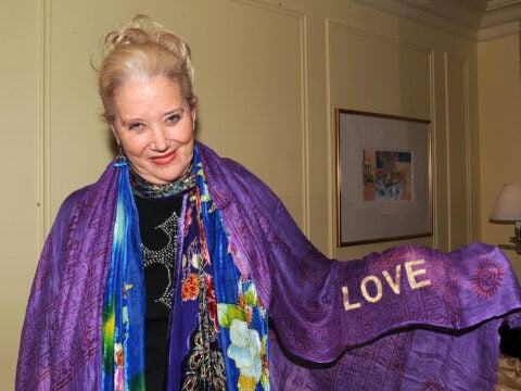 Actress Sally Kirkland arrives at the Pre-Golden Globes DPA Gifting Lounge hosted by Nathalie Dubois held at the The Peninsula Hotel on January 8, 2009 in Beverly Hills, California.