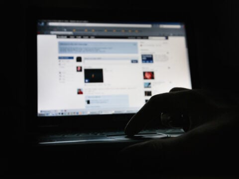 In this photo illustration the Social networking site Facebook is displayed on a laptop screen.