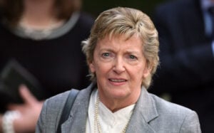 Lady Jill Freud arrives at church at the funeral of Sir Clement Freud on April 24, 2009 in London, England. The broadcaster, writer and former Liberal MP, Sir Clement Freud passed away at his London home on April 15, 2009.