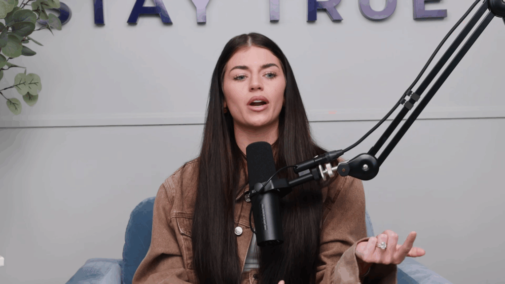 Madison Prewett rambles into her mic.