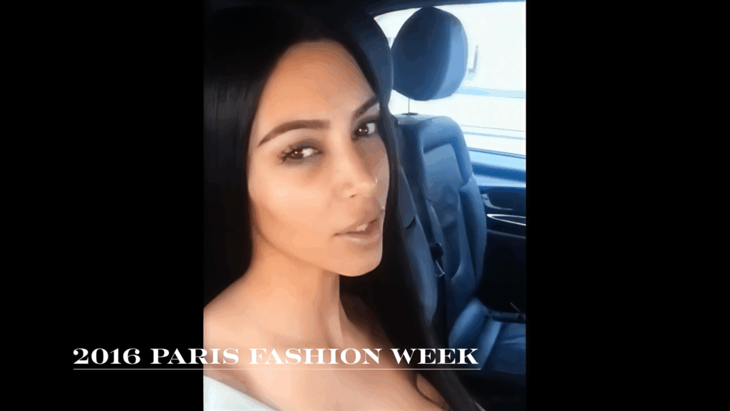 Kim Kardashian in 2016, as shown on 'The Kardashians' in 2025.