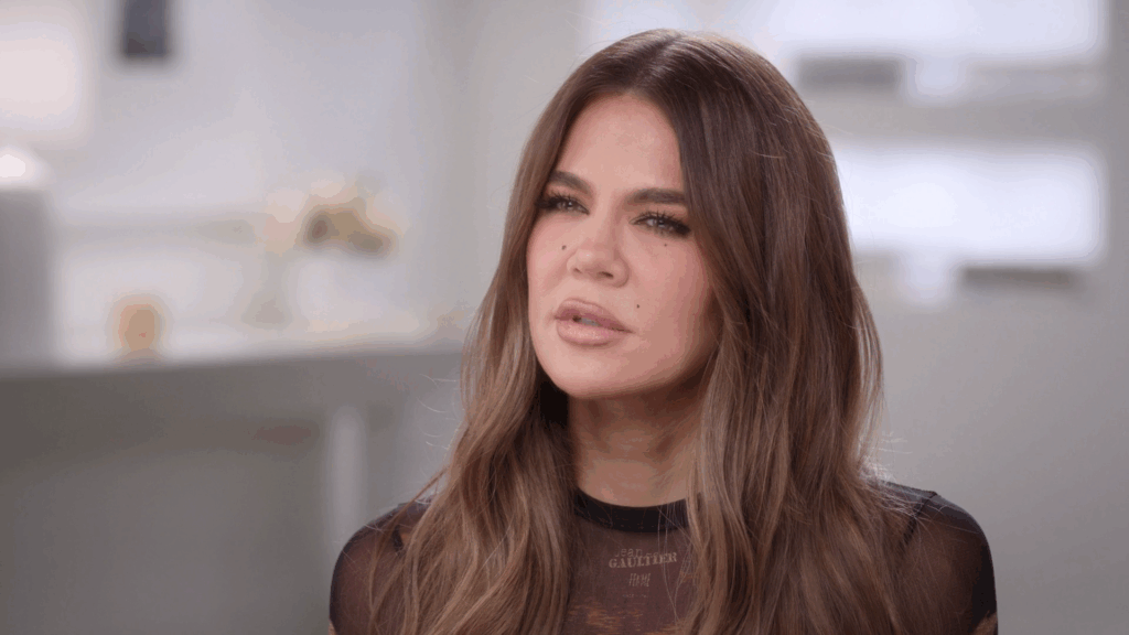 Khloe Kardashian looks displeased