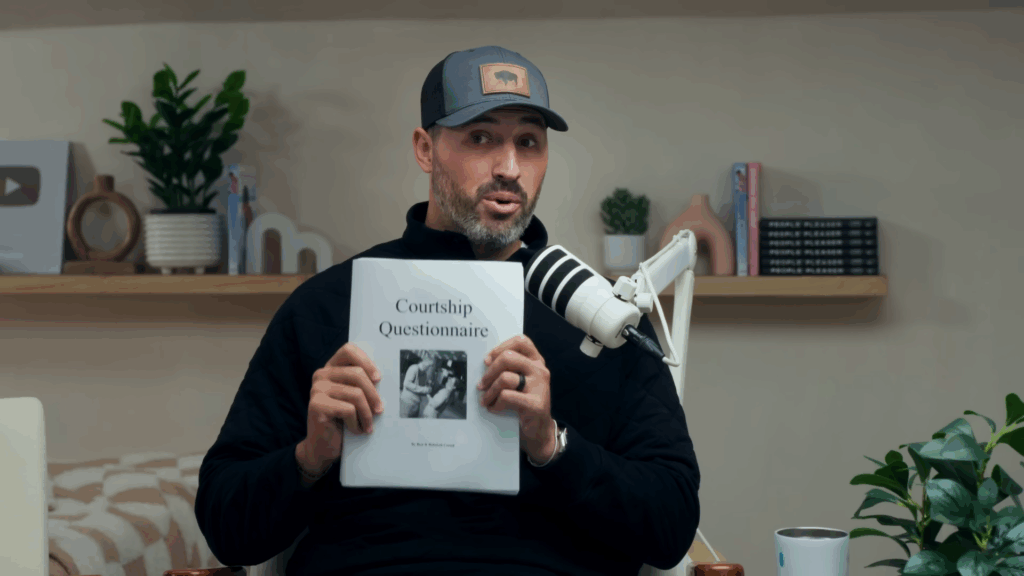 Jeremy Vuolo holds up the infamous questionnaire.