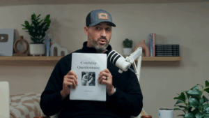 Jeremy Vuolo holds up the infamous questionnaire.