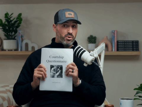 Jeremy Vuolo holds up the infamous questionnaire.