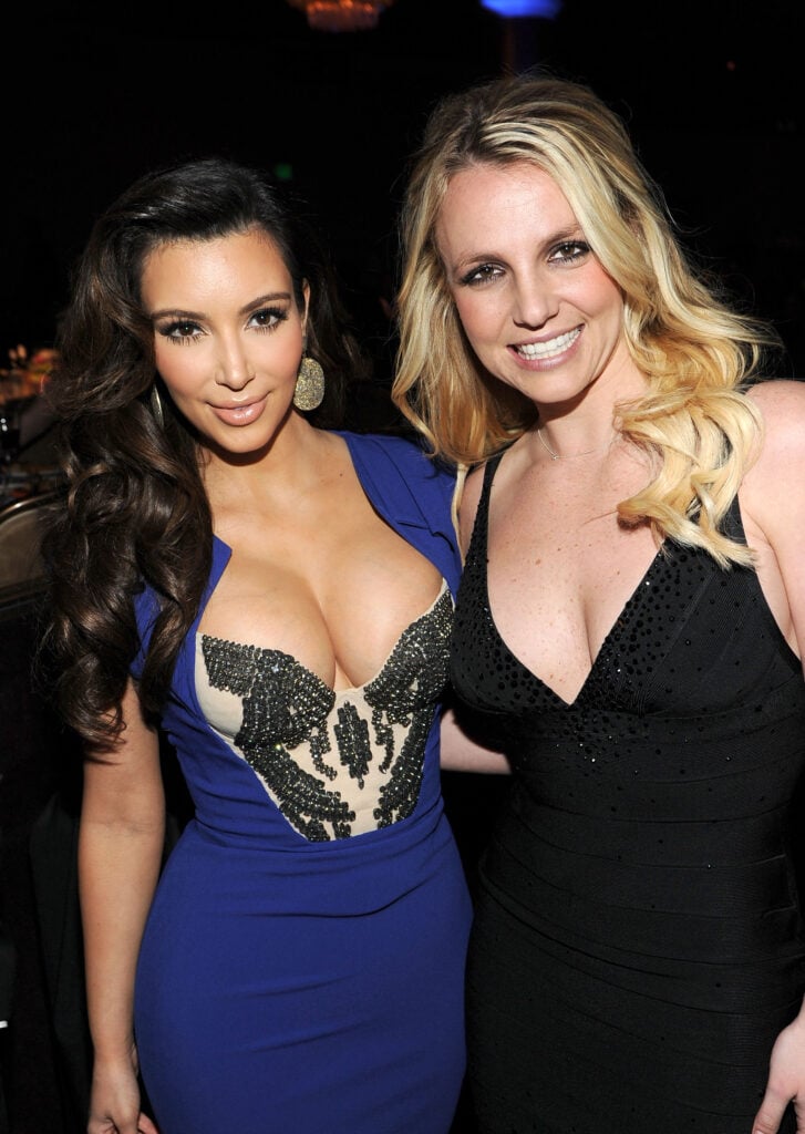 Kim Kardashian and Britney Spears in 2012.