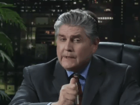 A screenshot of Jim Ward doing a political impression.