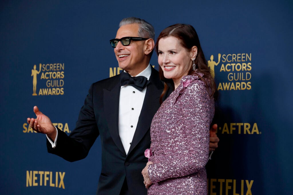 Geena Davis and ex-husband Jeff Goldblum in February 2024.