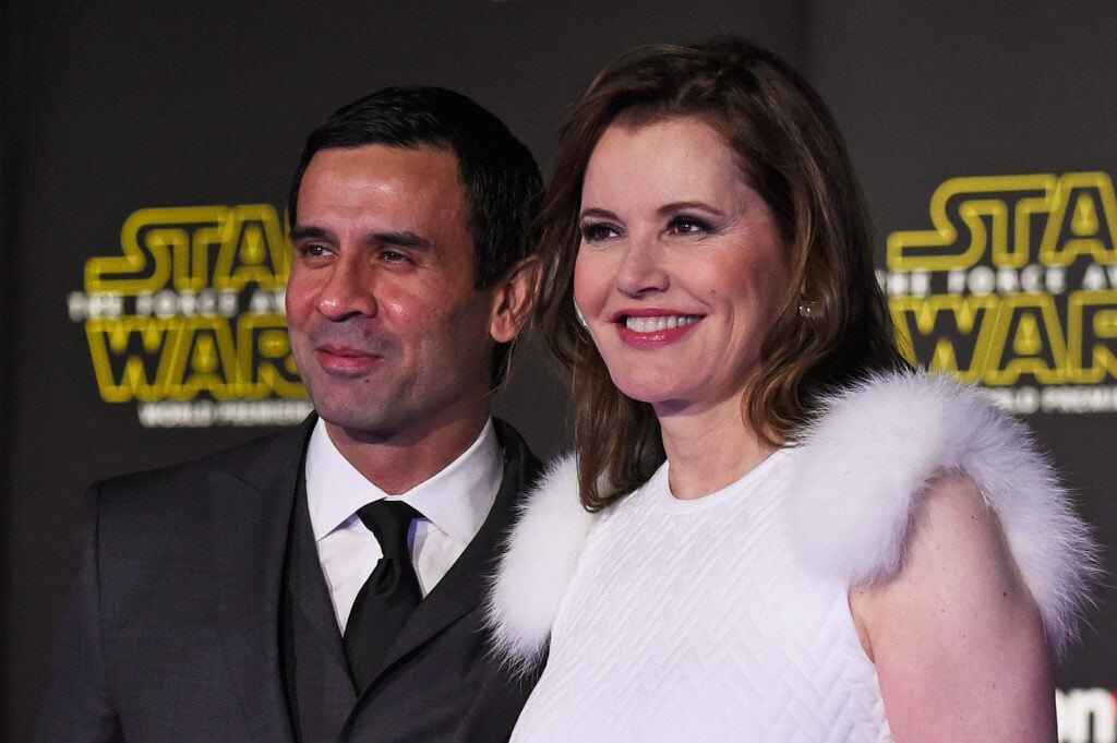 Geena Davis and Reza Jarrahy in 2015.