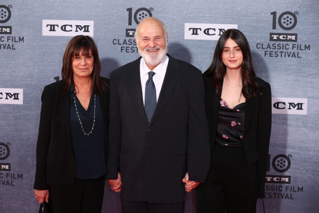 Rob Reiner, wife Michele Singer and daughter Romy Reiner attend the 2019 TCM Classic Film Festival Opening Night Gala And 30th Anniversary Screening Of "When Harry Met Sally" - Arrivals at TCL Chinese Theatre on April 11, 2019 in Hollywood, California.