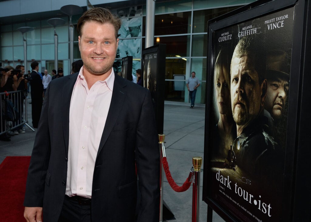 Producer Zachery Ty Bryan arrives at the Premiere Of "Dark Tourist" at ArcLight Hollywood on August 14, 2013 in Hollywood, California. 