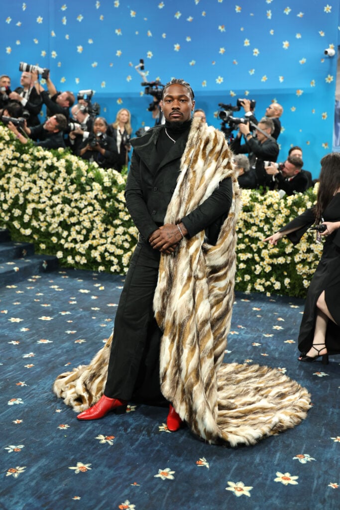 Stefon Diggs attends the 2025 Met Gala Celebrating "Superfine: Tailoring Black Style" at Metropolitan Museum of Art on May 05, 2025 in New York City.  