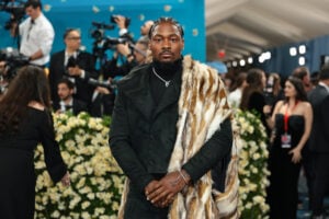 Stefon Diggs attends the 2025 Met Gala Celebrating "Superfine: Tailoring Black Style" at Metropolitan Museum of Art on May 05, 2025 in New York City.