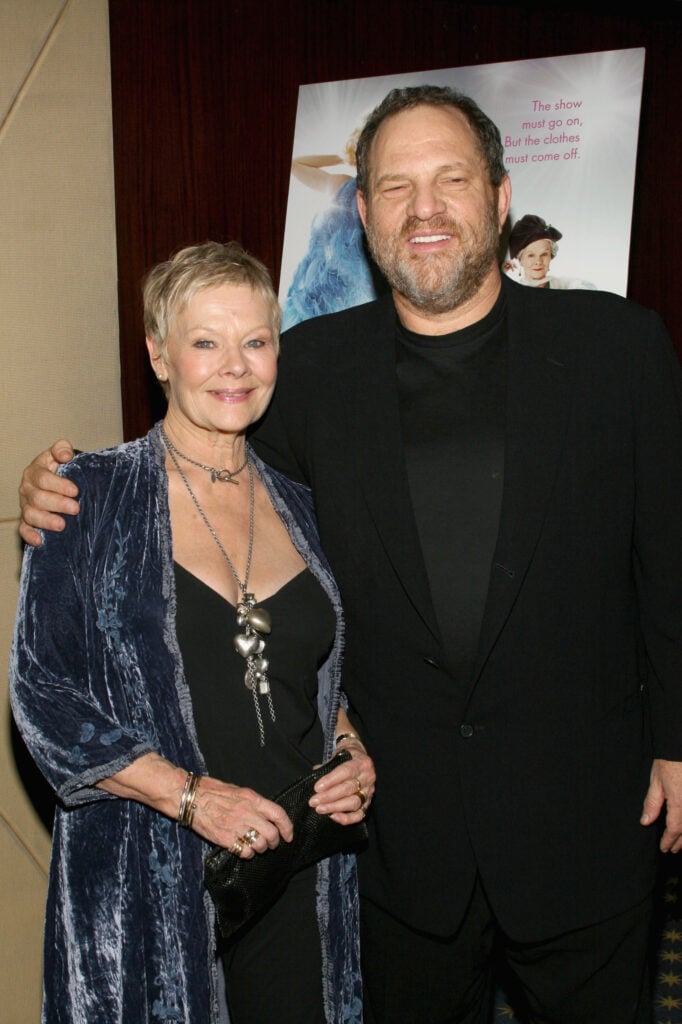 Actress Dame Judi Dench and Harvey Weinstein attend a special screening for The Weinstein Company's Mrs. Henderson November 28, 2005 in New York City.
