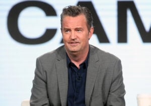 Actor Matthew Perry of the television show 'The Kennedys - After Camelot' speaks onstage during the REELZChannel portion of the 2017 Winter Television Critics Association Press Tour at the Langham Hotel on January 13, 2017 in Pasadena, California